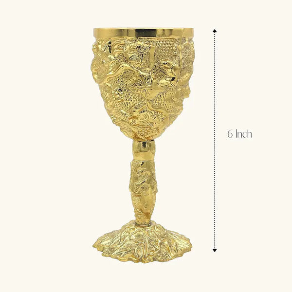 Wine Goblet Chalice Glass Gold Plated brass metal Elegant Lounge Dinner for Cocktail Table Whiskey